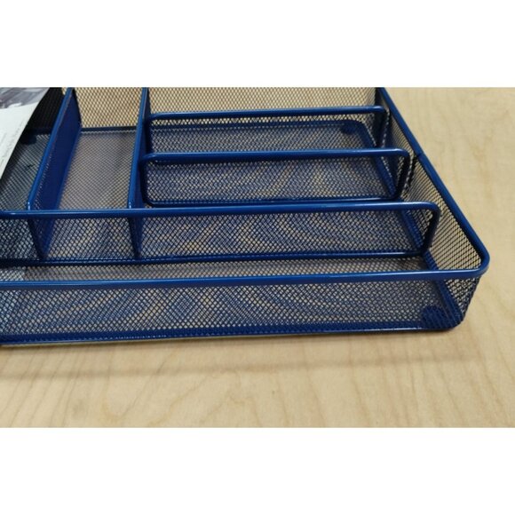Large Blue Drawer Organizer Utensil Flatware Hunting Home Kitchen - Picture 3 of 6
